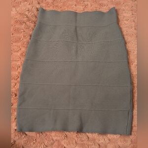 Classic Gray Bandage Pencil Skirt